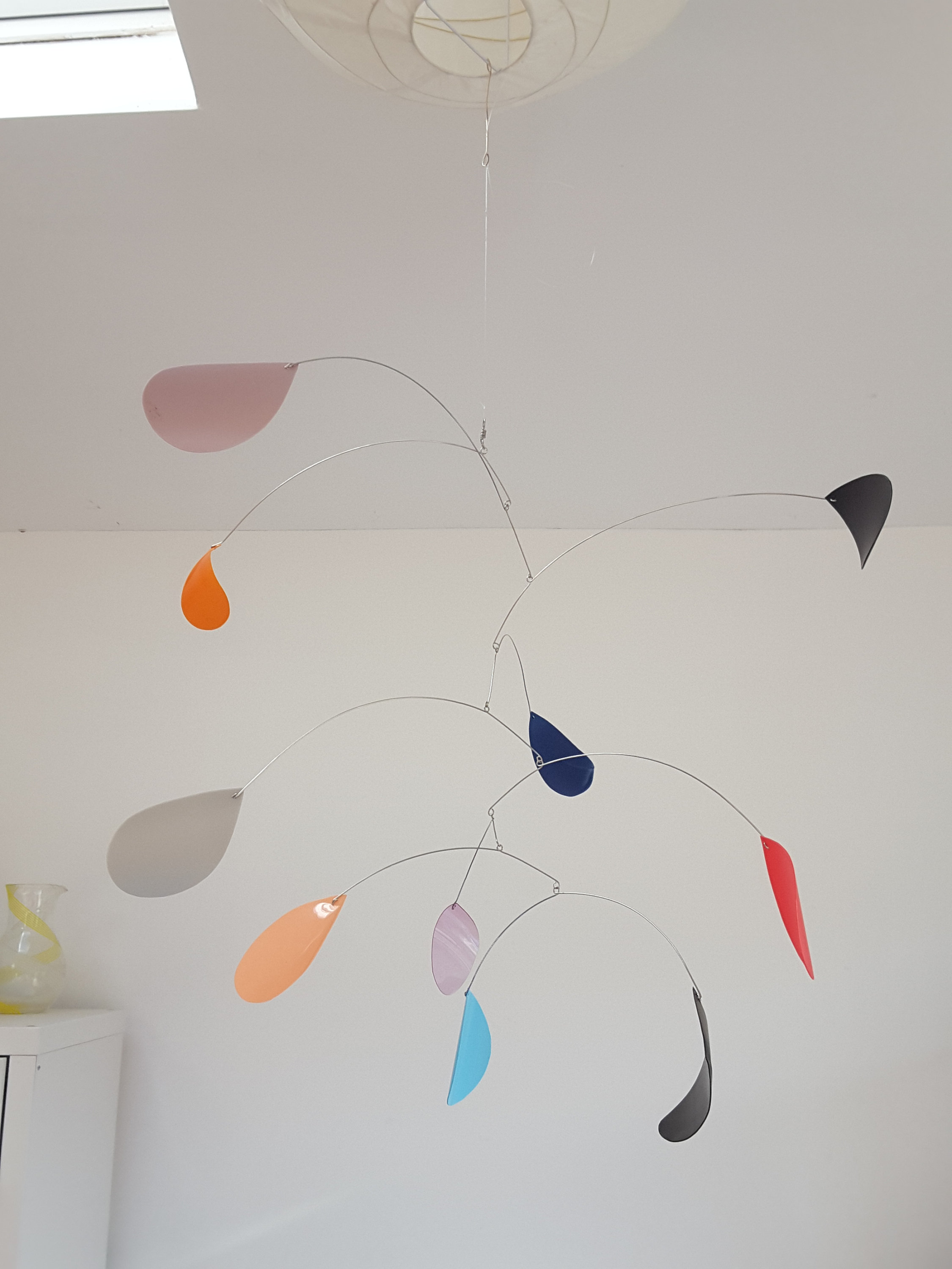 Modern Bold Colours Hanging Mobile. Handmade by Becky Crawford - Etsy
