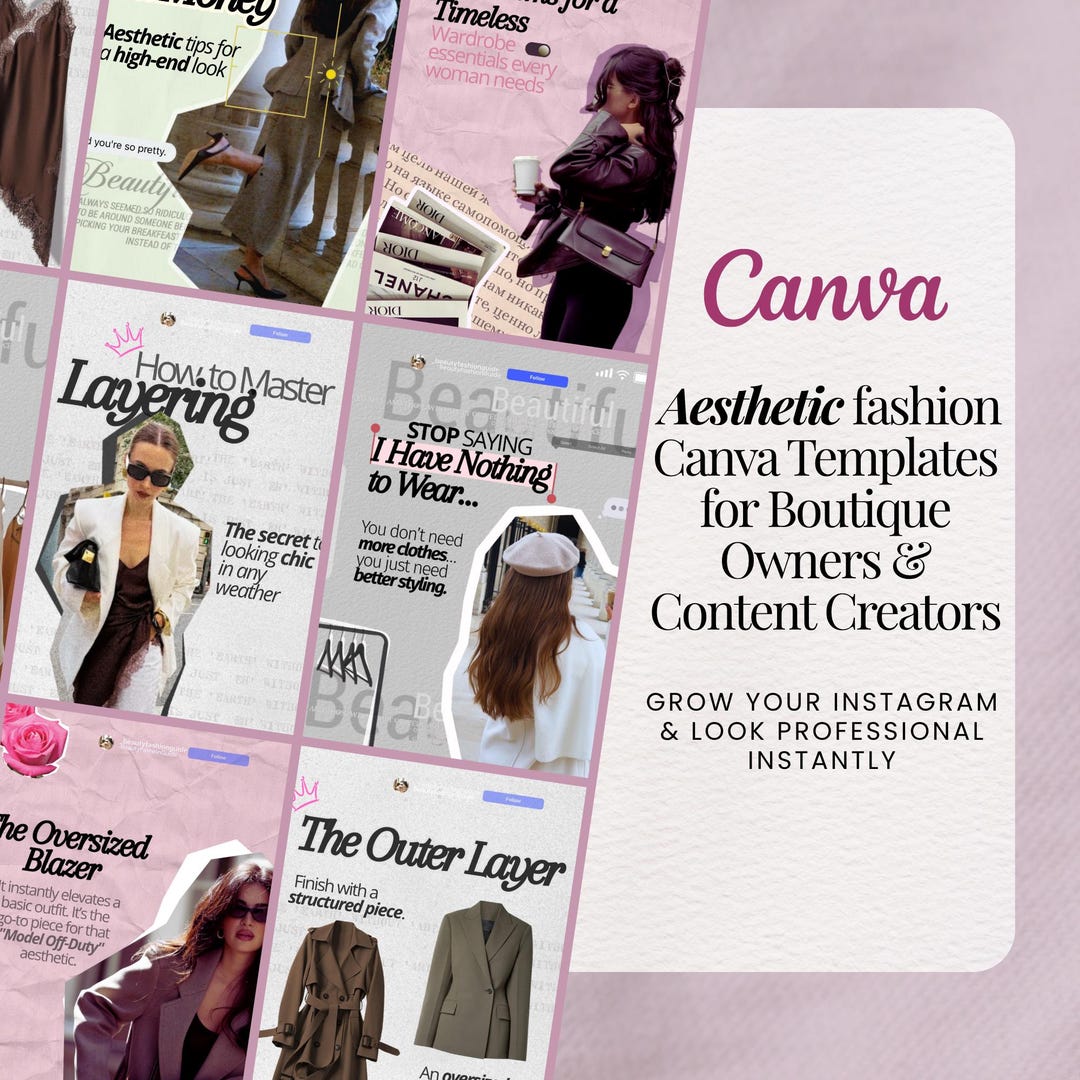 Canva Templates for Fashion Brands and Content Creators, Instagram Post ...