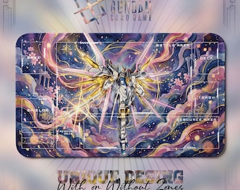 Strike Freedom Dragoon TCG Playmat — Gundam Card Game Mat 24x14 Zones