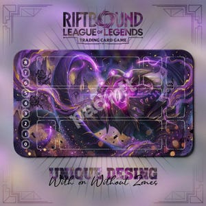 Vel'Koz Void Eye TKG Playmat — Riftbound LoL Kartenmatte 24x14 Zones