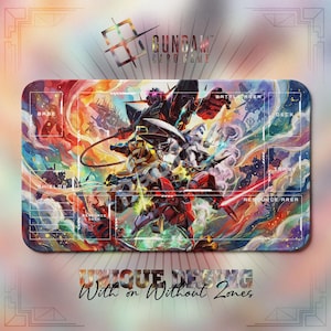Sazabi Char Custom TCG Playmat — Gundam Card Game Mat 24x14 Zones