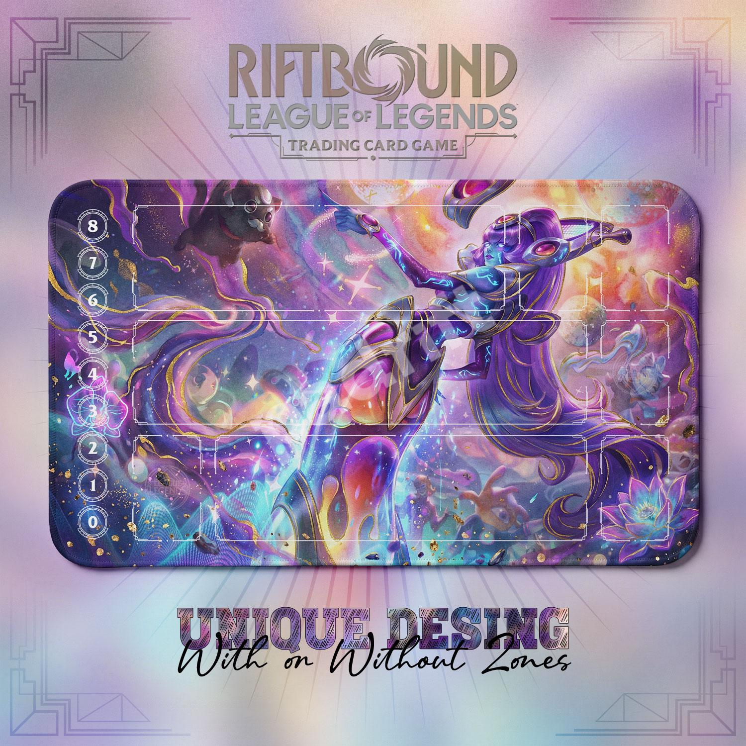 Lissandra Cosmic TCG Playmat — Riftbound Lol Card Mat 24x14 With