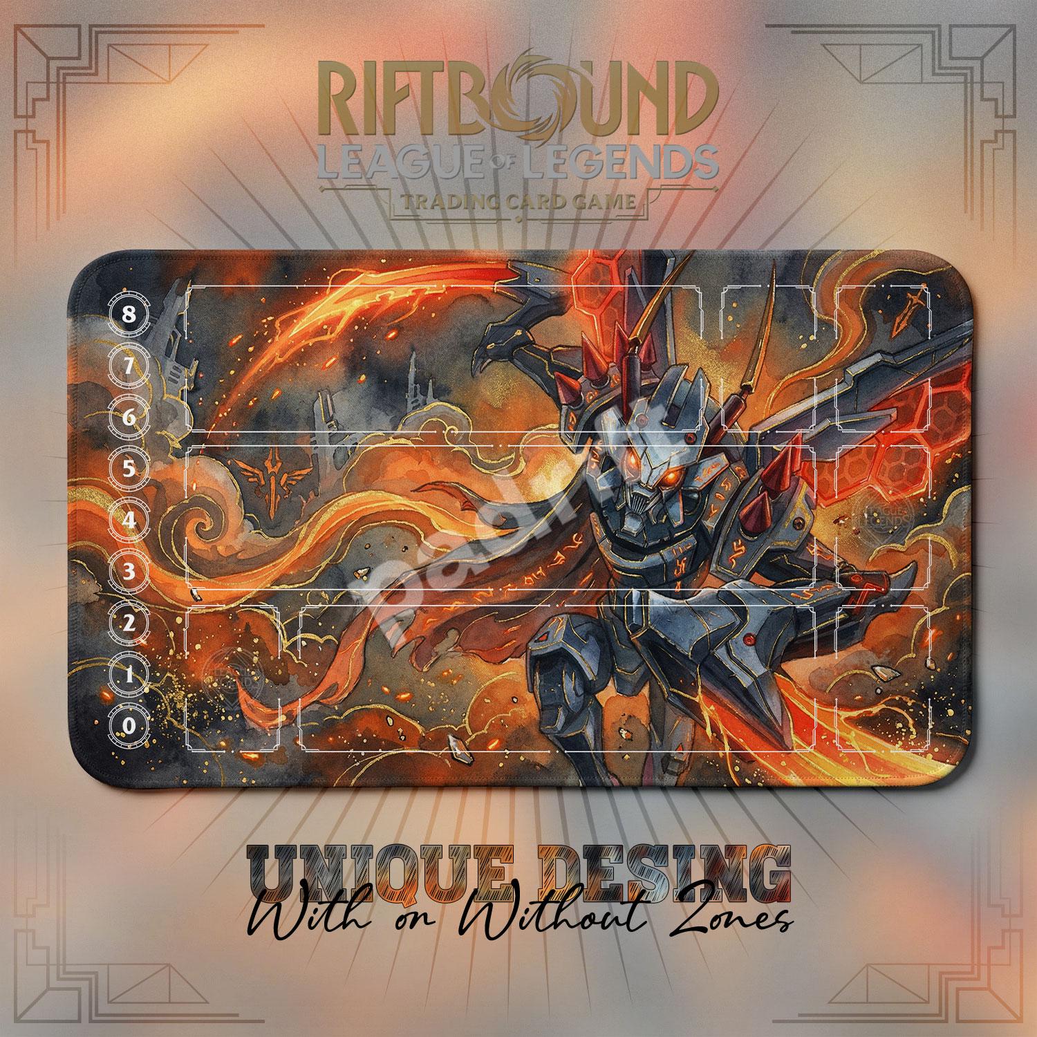 Kha'zix Mecha TCG Playmat — Riftbound Lol Card Mat 24x14 With