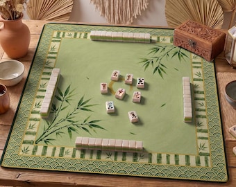 Zen Bambus Mahjong Matte - Minimalistische Mah Jongg Matte 31,5 "ruhiges Geschenk