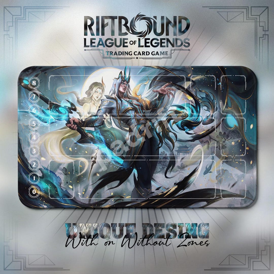 Viego Moonlit King TCG Playmat — Riftbound Lol Card Mat 24x14 Zones ...