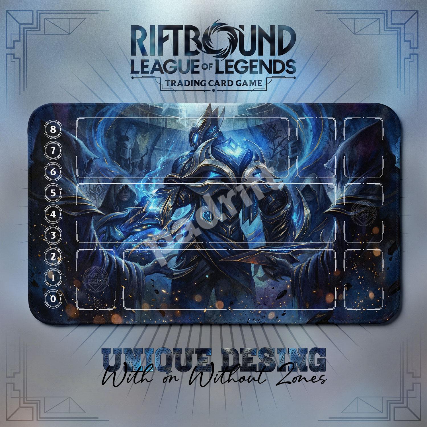 Zed Shadow Order TCG Playmat — Riftbound Lol Card Mat 24x14 With