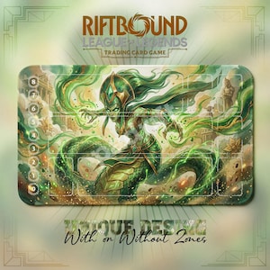 Kassiopeia Schlange Tcg Playmat — Riftbound LoL Card Mat 24x14 With Zones
