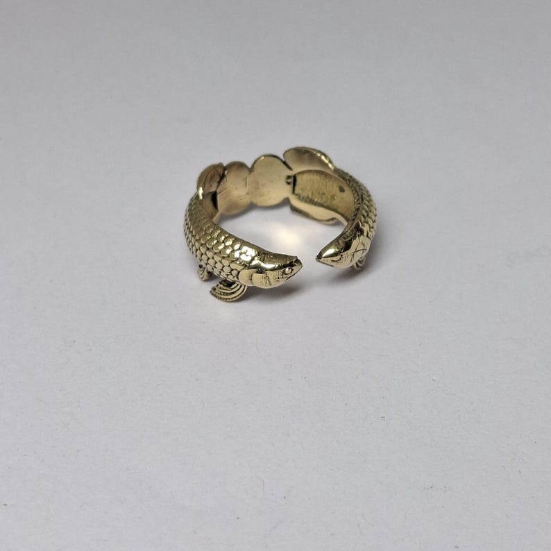 Handmade Sterling Silver Gold Snake Ring, Textured Serpent Jewelry ...