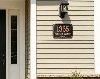 Placa de dirección artesanal - Letrero de pared con número de casa Letrero personalizado para casa, apartamento u oficina