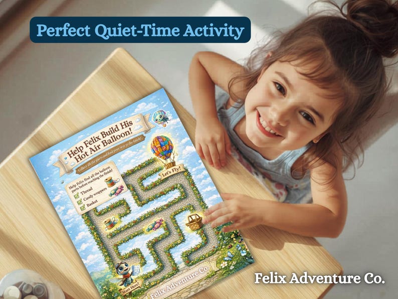 Felix Adventure Activity Pack – Printable Kids Games Ages 4-8 (instant
