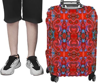 Artistic Luggage Case Cover-Polyester-4 sizes- dust and scratches protect-travel gift-useful- helps to find your luggage faster