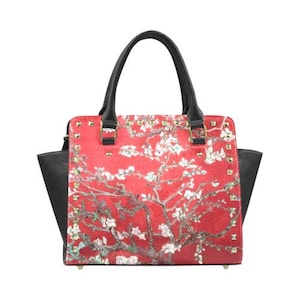 Niet Schulter Leder Handtasche Design und verschiedene faltbare wiederverwendbare Einkaufstasche- handgemaltes Bild auf Leder gedruckt- bifold vallet