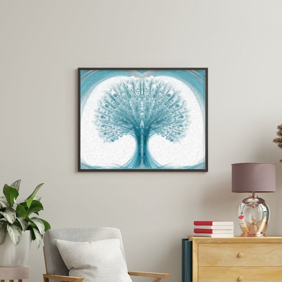 Blue Tree of Life Paint by Number Canvas DIY Kitoriginal Picture to