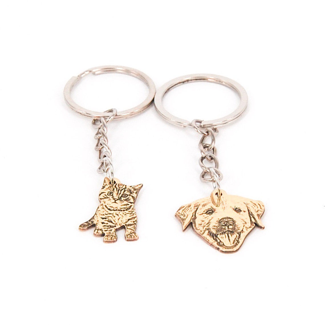 Custom Silhouette Keychain Brass or silver made to Etsy