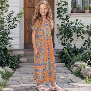 green emerald velvet dress KIANA GIRLS DRESS - ALINE FLOWY DRESS main image 1