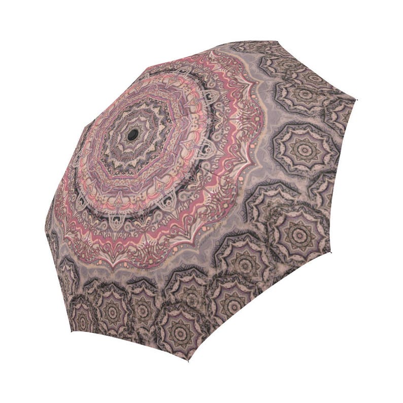 Artistic Mandala Assorted Colors Large Umbrella Parasol Rain Etsy - image 0