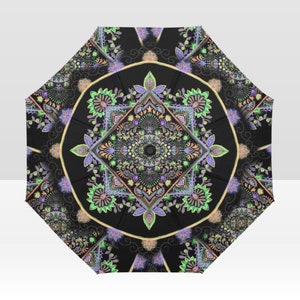 Anti UV auto-foldable  umbrella-parasol-rain umbrella-95% anti-UV-compact-innovative-Rain and sun-Handpainted design-10USD OFF!