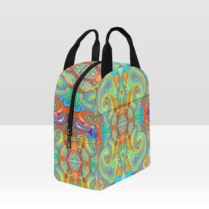 Sac à lunch design-unisexe-Sac à main- Sac à lunch à fermeture éclair en nylon- intérieur recouvert d’aluminium- légère isolation thermique- adultes et enfants-personnalisé