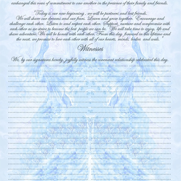 Quaker Marriage Certificate - Etsy