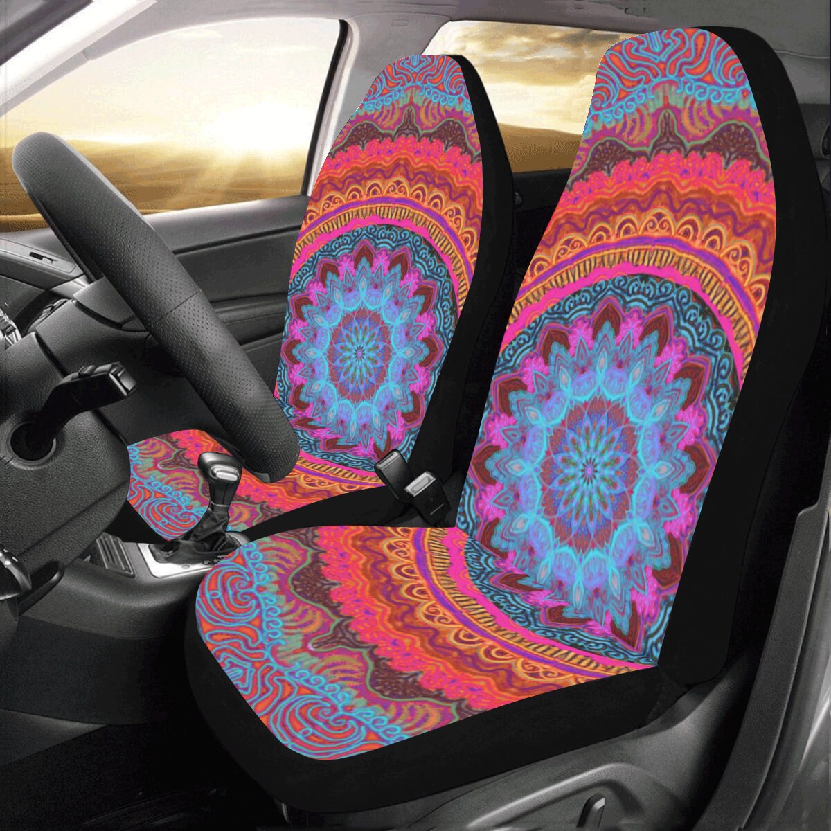 Soft Shoulder Pads INTERESTPRINT Universal Car Seat Belt Pads Neck Cushion Protector 2 Pcs 