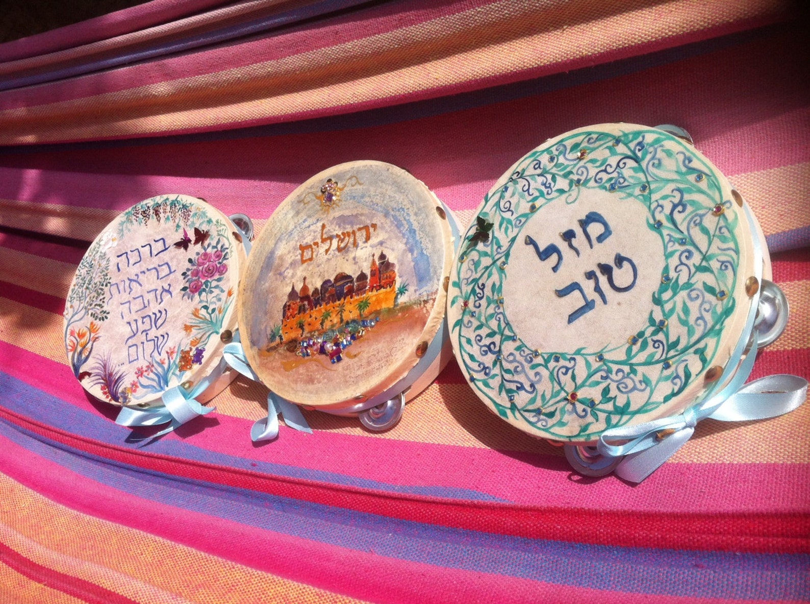 The Myriam 's Tambourine of Rebellionhandpaintedeach One Etsy Israel