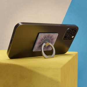 Smartphone Ring Holder-Hand painted mandala good gift idea- original-custom-made in USA
