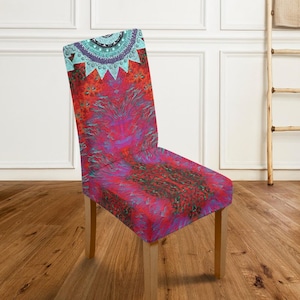 Artistic Design large Chair Cover - Soft, Breathable & Anti-Slip