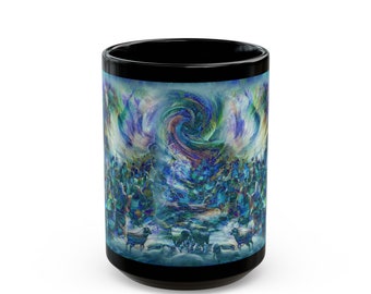 Crossing the Res SEa Mug Biblical Design Mug original black ceramic Mug Black Mug (11oz, 15oz)