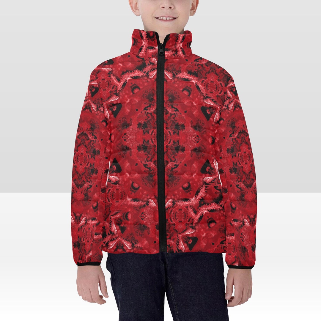 Hand Painted Design for Kid's Stand Collar Padded Jacket - Etsy
