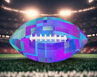 Luminous Textured Type Size 9 American Football- art design space leather Official NFL football ball size and weight -2 sides printed