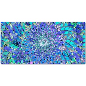 Artistic Large Desk Mats Multi function use neoprene -Mandala-4 Sizes-made in USA