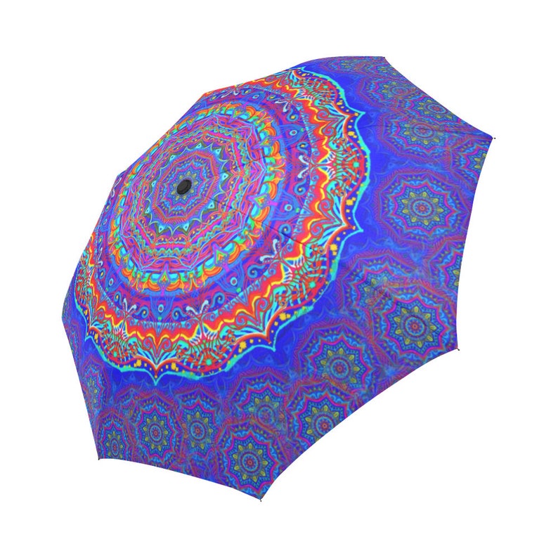 Reve bleu-Grand Parapluie pliable personnalisable-Ombrelle Pluie et soleil Polyester et aluminium-diametre 103cm design original image 8