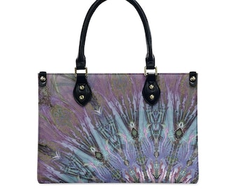 Borsa tote artistica in pelle PU: borsa alla moda ed elegante
