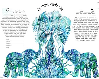 Tree of life - Ketubah print from Jerusalem -various versions.various dimensions.various colors.various materials-custom