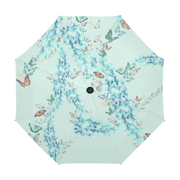 Anti UV auto-foldable  umbrella-parasol-rain umbrella-95% anti-UV-compact-innovative-Rain and sun-Handpainted design- made to order-custom