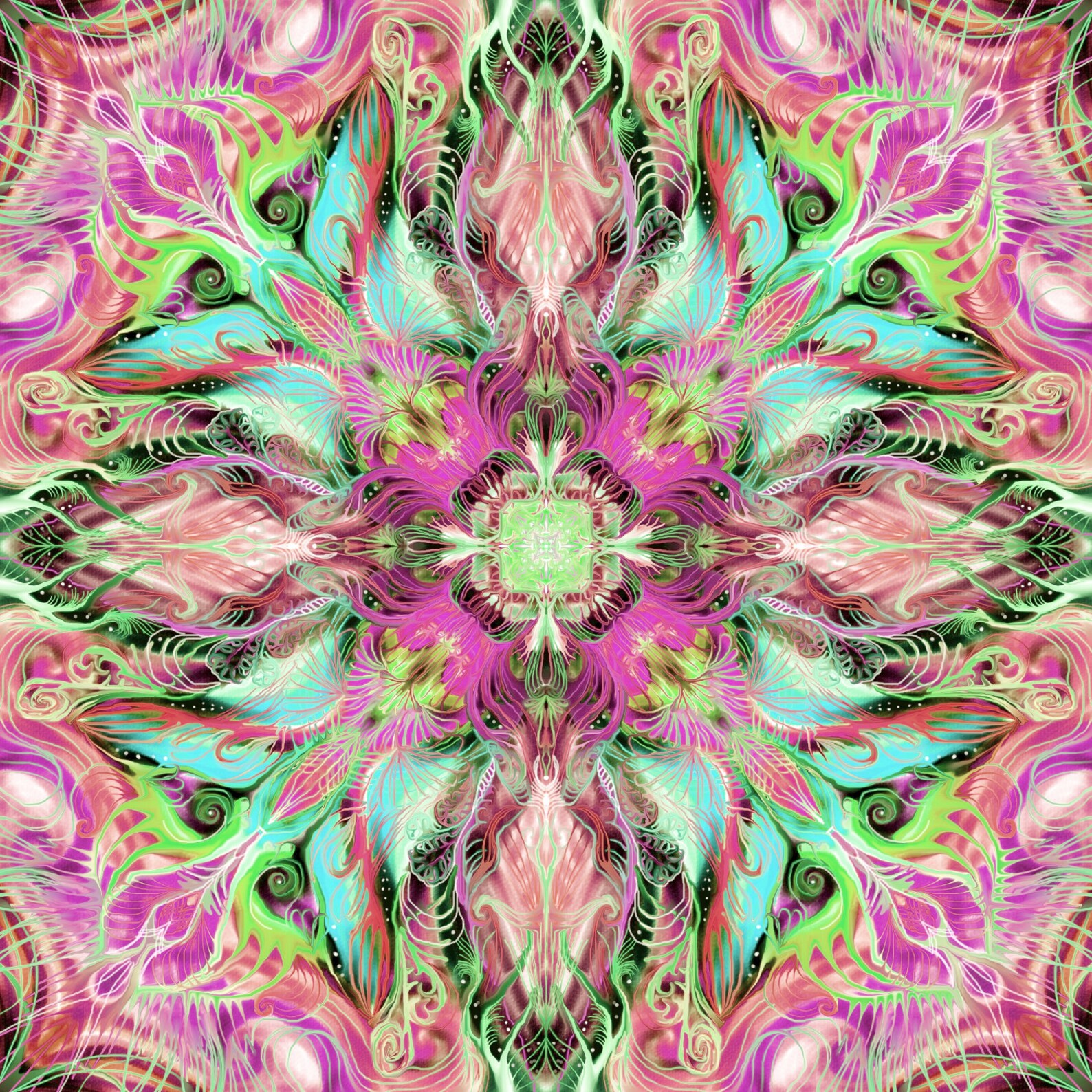 Flowers mandala tapestryhealing blessing and protection Etsy