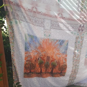 Create your Sukkah tapestry-Sukkah Wall- Print on fabric-soft touch-  Sizes From 95x70cm to 400x230cm-washable in the machine- anti-pilling
