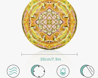 Mandala art custom glass cutting board kitchen accessory model 837. Tempered Glass Cutting Board