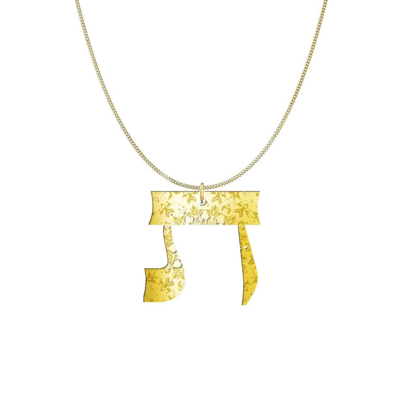 TAV Hebrew Letter Sterling Silver Oxidized Silver gold Etsy