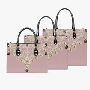 Floral white and blue Women tote&#39;s bag-3 sizes tote bag-Ecofriendly PU leather tote bag- Stylish totebag