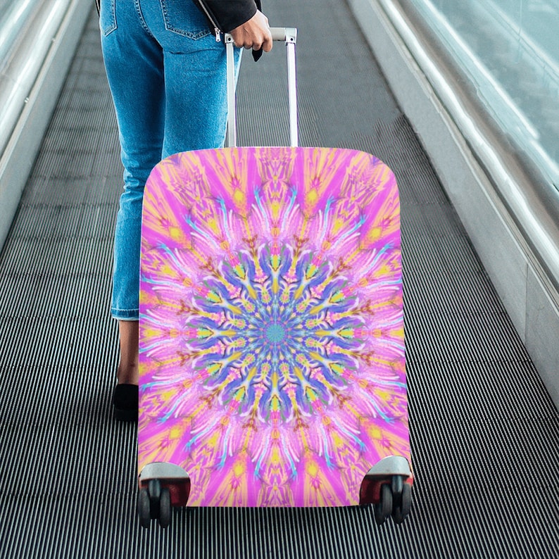 small medium and large extensible luggage cover 4sizes-Designer luggage cover-special travel-original gift-custom possible 3