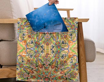 Artistic Sofa Armrest Organizer: Polyester Couch Caddy