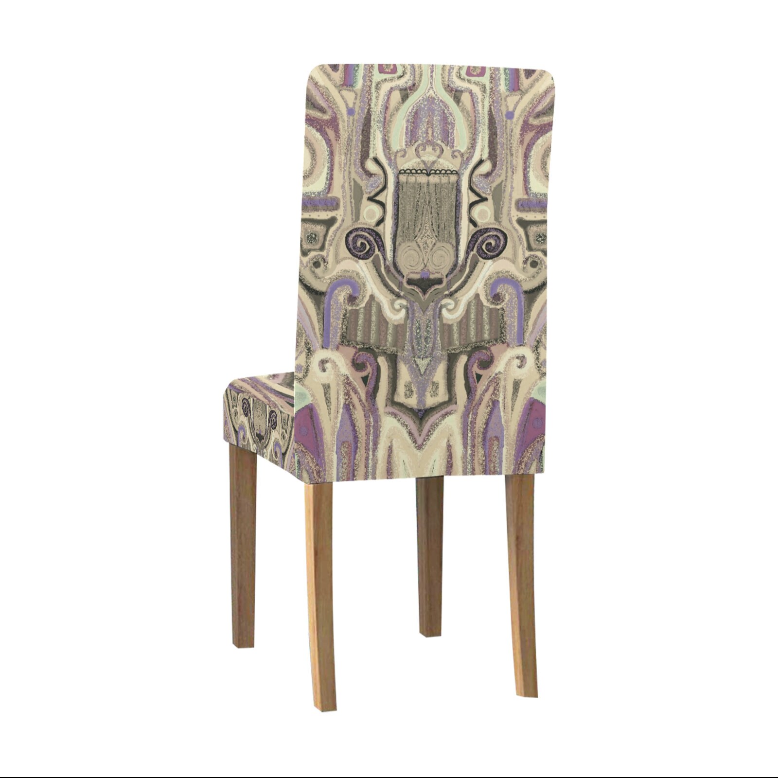 Black Artistic Design Removable Dining Chair Coverchair Etsy UK