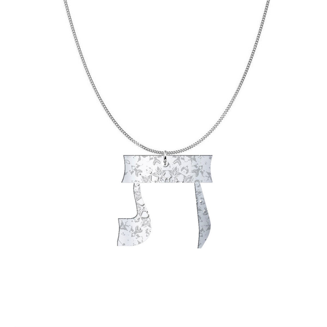 TAV Hebrew Letter Sterling Silver Oxidized Silver gold Etsy