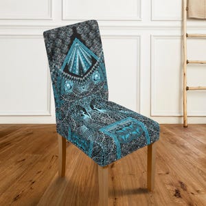 Artistic Design large Chair Cover - Soft, Breathable & Anti-Slip