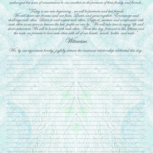 druckbare pdf-Quäker Heiratsurkunde- zum Ausfüllen - 42x30,5cm- 118 Unterschriften