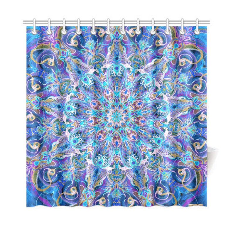 Artistic Shower Curtain mandala Bathroom Decor Etsy