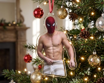 Spiderman Spidey Shirtless Acrylic Ornament, Brand New Day Mug, Vinyl Sticker