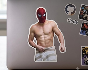 Spiderman Spidey Shirtless Vinyl Sticker, Gift For Brand New Day Fans