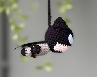 Colgante de Batman para coche de ganchillo, colgante de espejo retrovisor de amigurumi, lindo regalo de superhéroe
